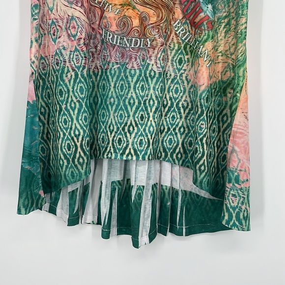 One World | Y2K Babydoll Short Sleeve Top Graphic Fairy Tee Aquarius Size Large - Picture 5 of 10